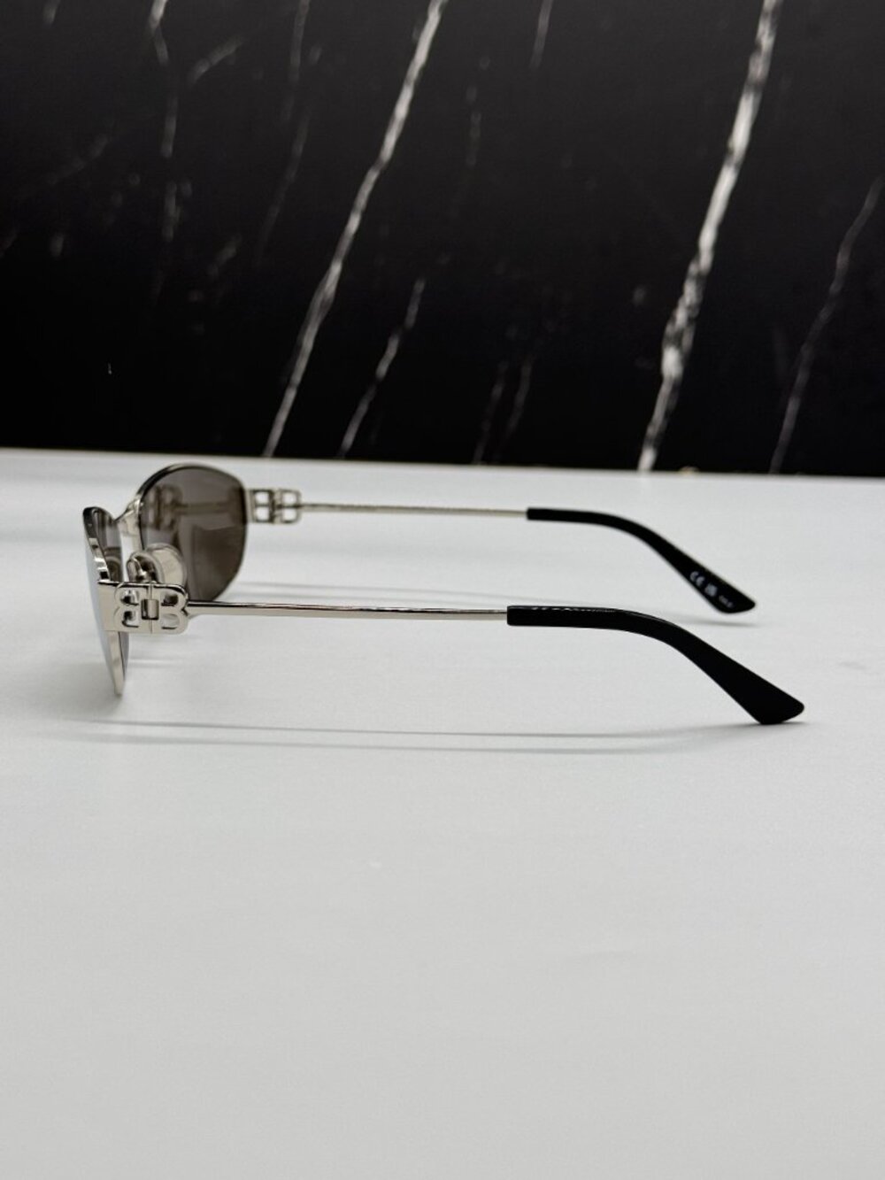 NEW BALENCIAGA BB0336S 006 SILVER WOMEN SUNGLASSES BALENCIAGA EYEWEAR - Picture 6 of 9